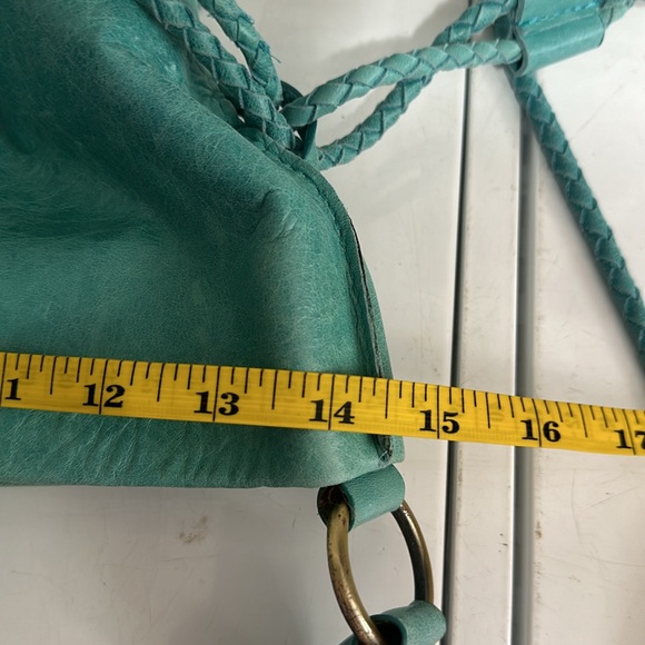 Teal Leather Women's Bag - Picture 8 of 9